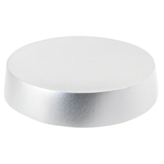Soap Dish Free Standing Silver Finish Round Soap Dish in Resin Gedy YU11-73